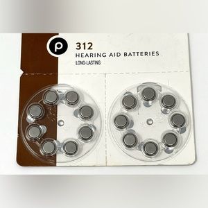 High Quality New 312 Hearing Aid Batteries Long Lasting 16 Pack mercury-free